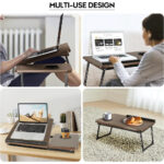 Adjustable Foldable Laptop Table with Cup Holder - Image 4
