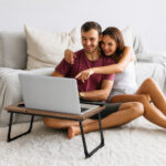 Adjustable Foldable Laptop Table with Cup Holder - Image 6