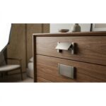 Modern Plate Fix Handle Satin Nickle - 4x7mm - Image 3