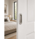 Oval Sliding Handle Stainless Steel Matt Satin Nickle - 105mm - Image 3