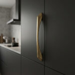 Sculpted Bow Fix Handle Matt Antique Bronze - 192mm - Image 3