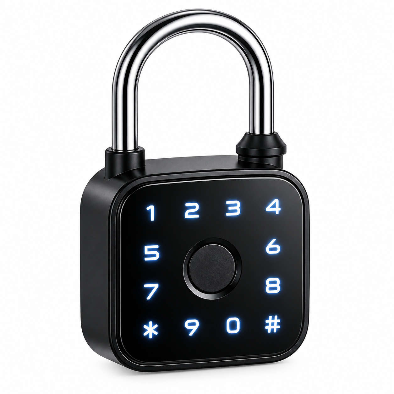 057-6-1 Smart Fingerprint Padlock – 5 Unlock Methods - Image 1