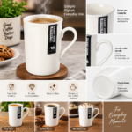 Straight Porcelain Mug 350ml - Image 3