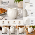 Ribbed Ceramic Milk Pot 290ml - Image 2