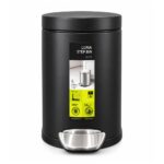 Steel Powder Coated Step Bin with Pedal – 5L Matte Black