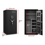 24-Gun Capacity Security Safe With Electronic Combination Lock XXL - 150 cm x 69 cm x 48 cm - Image 3