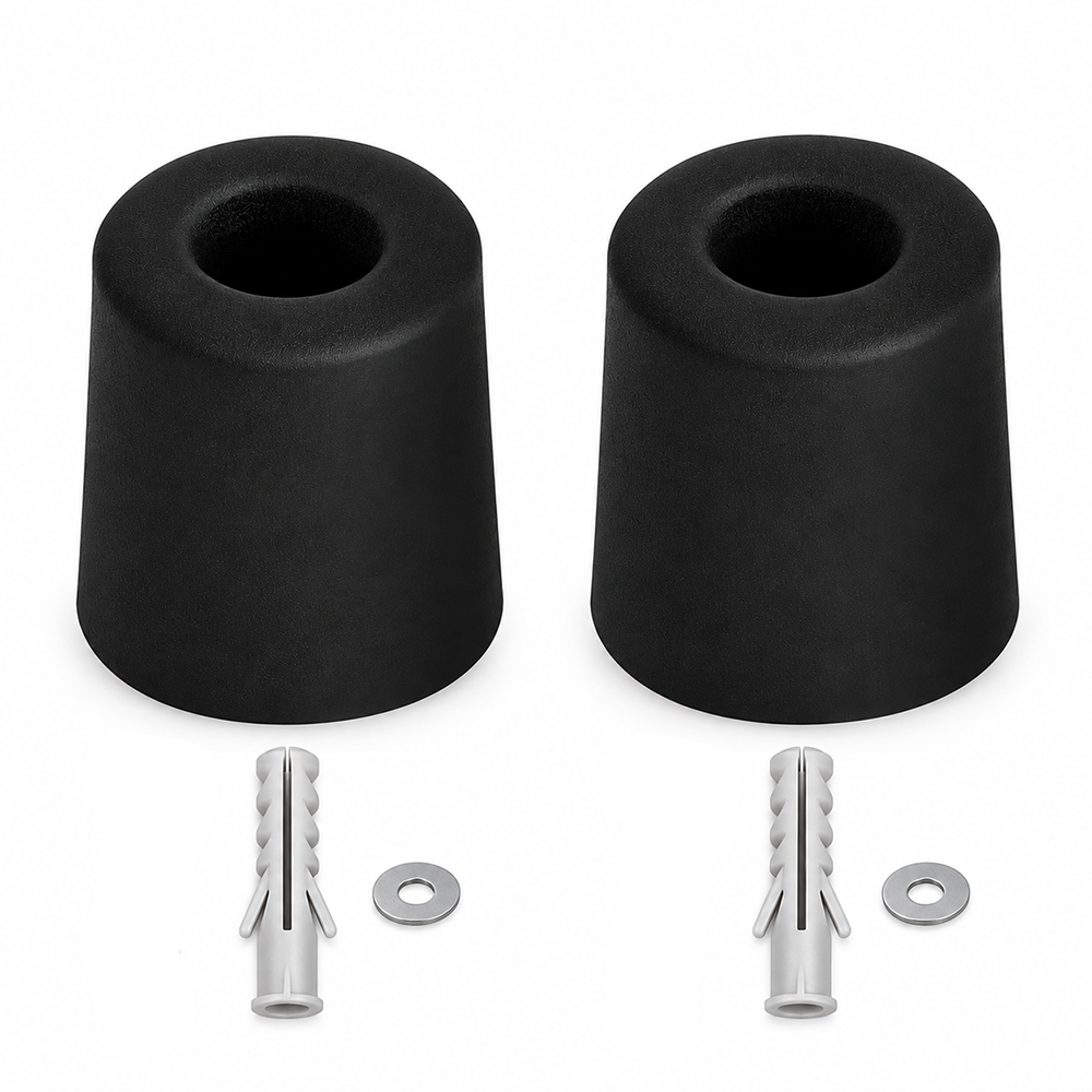 HYD-27 Screw-Mounted Door Stopper Black - Image 1