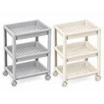 Wide 3-Tier Rolling Storage Shelf