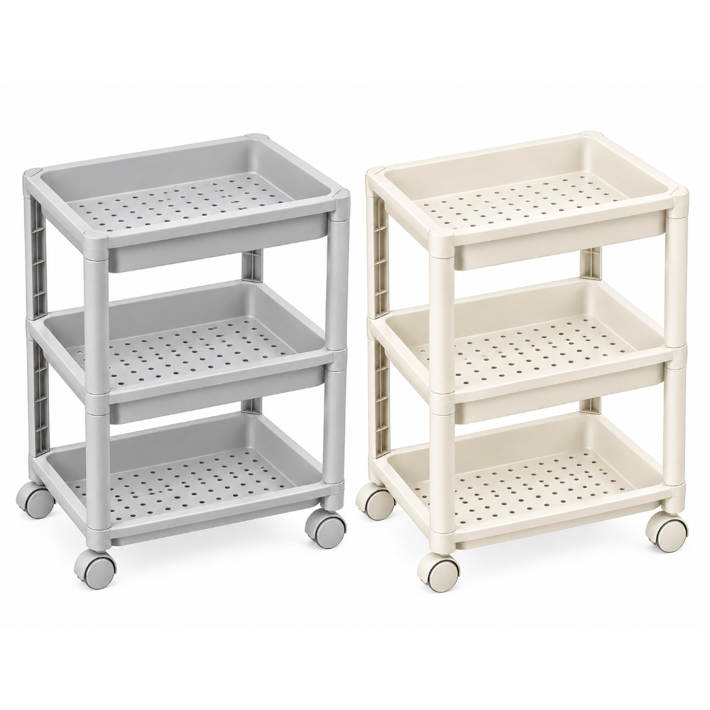 OSM-2569-6 Wide 3-Tier Rolling Storage Shelf - Image 1