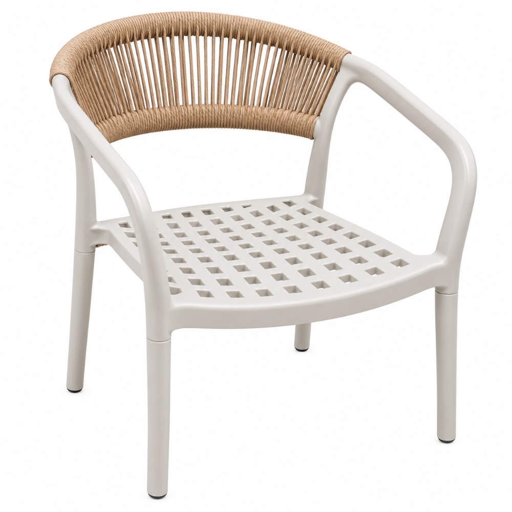 OSM-2713-1 Classic Outdoor Dining Armchair with Woven Back - Image 1