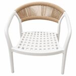 Classic Outdoor Dining Armchair with Woven Back - Image 2