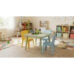 Aluminum Patio Table With Plastic Top Green Iron Legs - Image 3