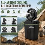 Portable 2-in-1 Rechargeable Misting Fan with LED Light & 7L Water Tank - Image 5