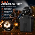 Portable 2-in-1 Rechargeable Misting Fan with LED Light & 7L Water Tank - Image 6