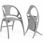 Garden Folding Chairs Grey