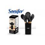 Sonifer 12-Piece Silicone Cooking Utensil Set with Wooden Handles SF-1187A - Image 2