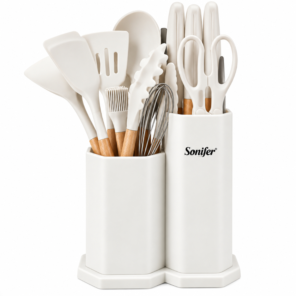 SF-1188B-1 Sonifer 19-Piece Knife & Silicone Utensil Kitchen Set SF-1188B - Image 1