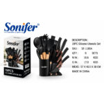 Sonifer SF-1189A 19-Piece Kitchen Utensil & Knife Set - Image 2