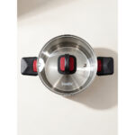 Stainless Steel Casserole with Glass Lid 22cm - Image 3