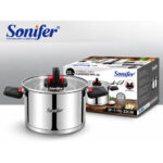 Stainless Steel Casserole with Glass Lid 22cm - Image 5