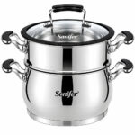 2-Tier Stainless Steel Steamer Set 24cm