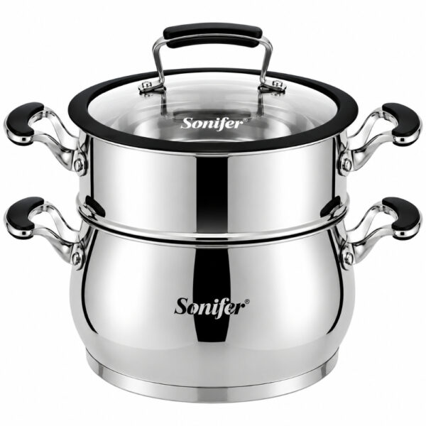 Sonifer SF-1200-28 Bain-Marie Pot Set - 28 cm, 9.8L, 3 pcs