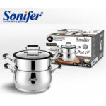Sonifer SF-1200-28 Bain-Marie Pot Set - 28 cm, 9.8L, 3 pcs - Image 2
