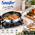 Sonifer 304 Stainless Steel Frying Pan – 24cm - Image 2