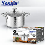 Sonifer SF-1208-26 Stainless Steel Pot - 26 x 15.5 cm, 8.5L - Image 2