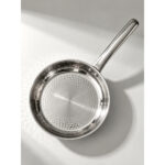 Hammered Stainless Steel Frying Pan - 24cm - Image 3