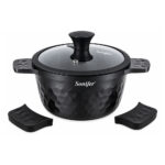 Cast Aluminum Casserole Granite With Glass Lid 22cm - Image 2