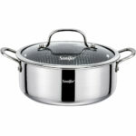 Sonifer Stainless Steel Pot with Honeycomb Coating - 22 cm, 3.7L