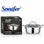 Sonifer Stainless Steel Pot with Honeycomb Coating - 22 cm, 3.7L - Image 2