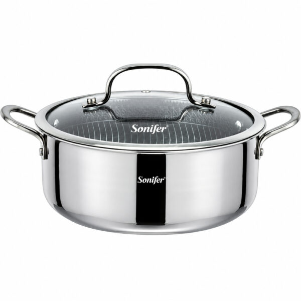Sonifer Stainless Steel Pot with Titanium Coating - 26 cm, 5.7L