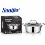 Sonifer Stainless Steel Pot with Titanium Coating - 26 cm, 5.7L - Image 2