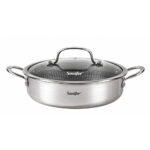Sonifer Stainless Steel Low Pot with Honeycomb Coating - 24 cm, 3.1 L