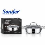 Sonifer Stainless Steel Low Pot with Honeycomb Coating - 24 cm, 3.1 L - Image 2