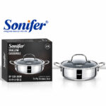 Sonifer Stainless Steel Low Pot with Honeycomb Coating - 28 cm, 4.5 L - Image 2