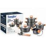12-Piece Cookware Set Textured Exterior