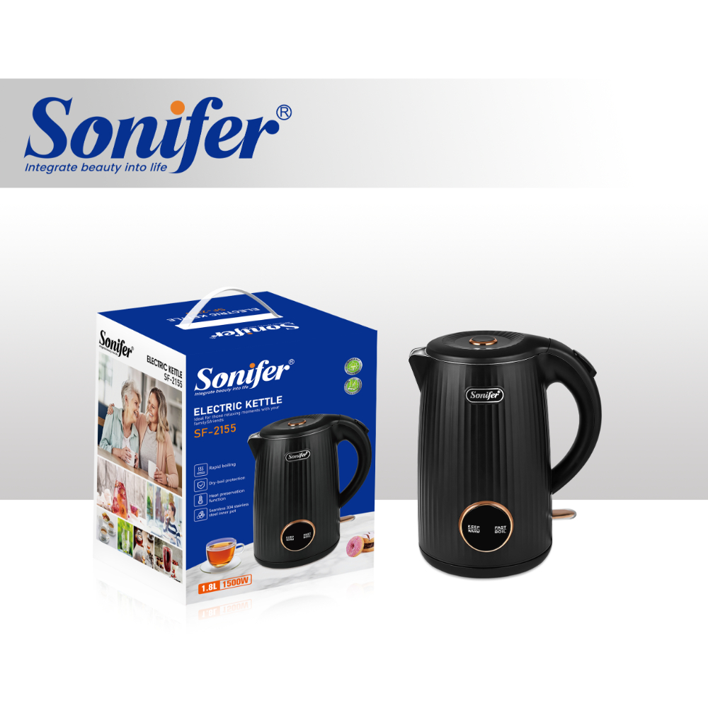 SF-2155-1 Sonifer 1.8L Stainless-Steel Electric Kettle - Image 1