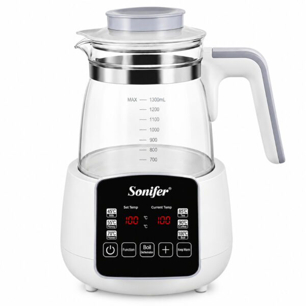 Sonifer Multifunctional Electric Glass Kettle – 1.3L, 600W