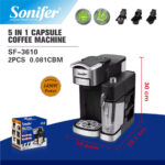 Sonifer 5-in-1 20BAR 1.5L Coffee Machine - Image 2