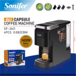 Sonifer 4-in-1 Capsule Coffee Machine – 20 Bar, 1400W - Image 3