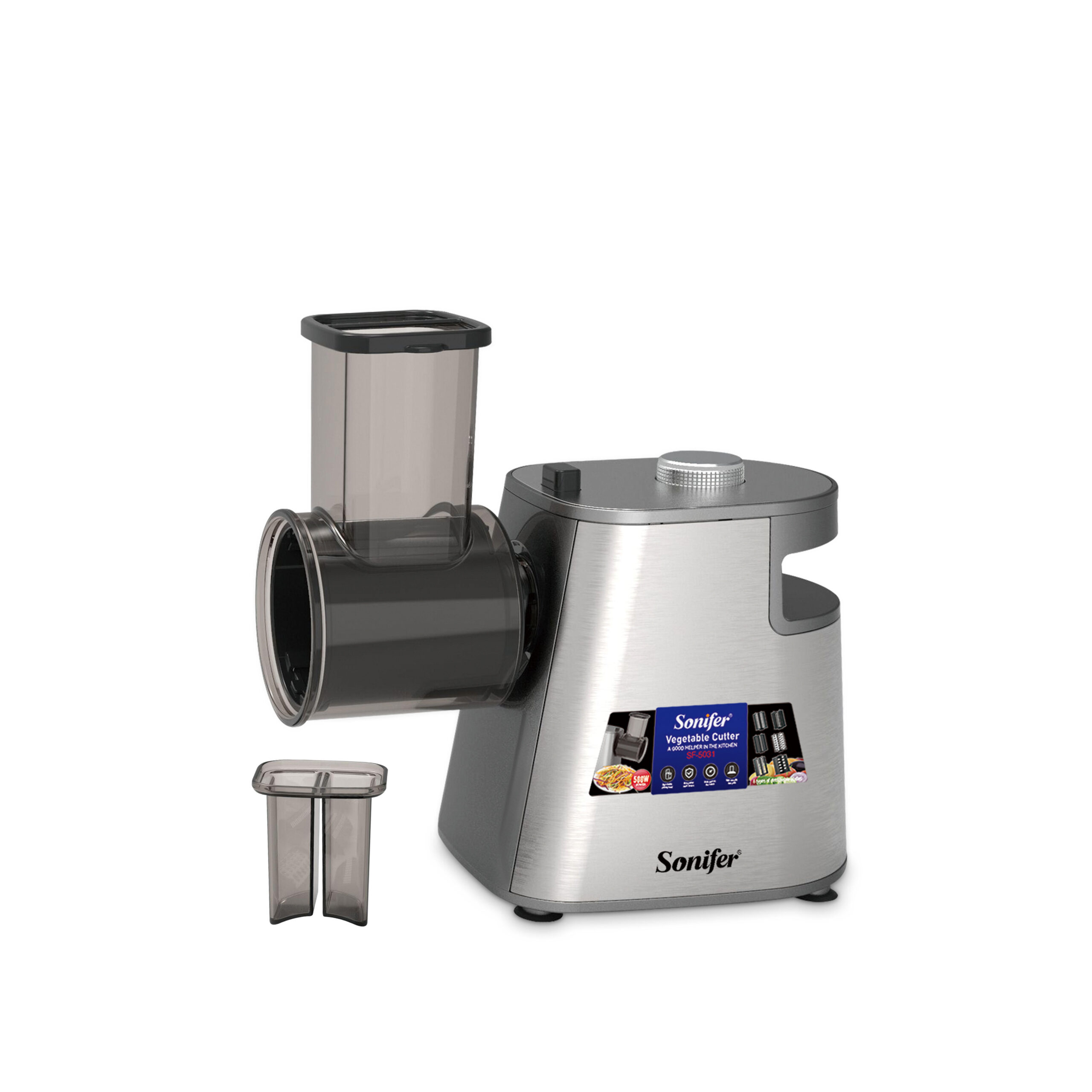 SF-5031-1.jpg Sonifer Electric Vegetable Cutter with 6 Blades - 500W - Image 1