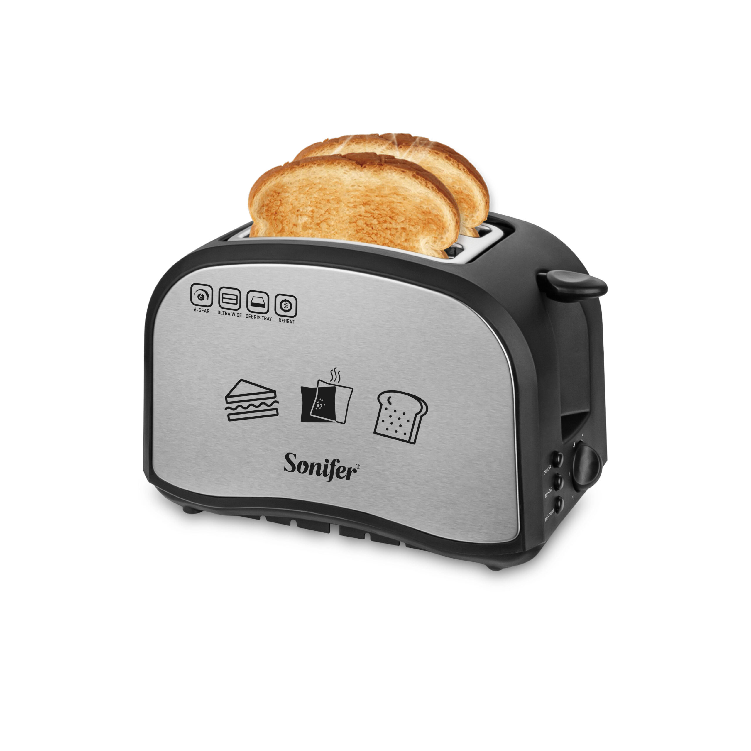 SF-6179-1.jpg Sonifer 2-Slice Pop-Up Toaster with 6 Browning Levels - Image 1