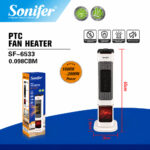 Sonifer Ceramic Fan Heater with Oscillating Airflow & Overheat Protection - Image 5
