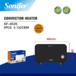 Sonifer Electric Convector Heater with Fan – 1800W - Image 2