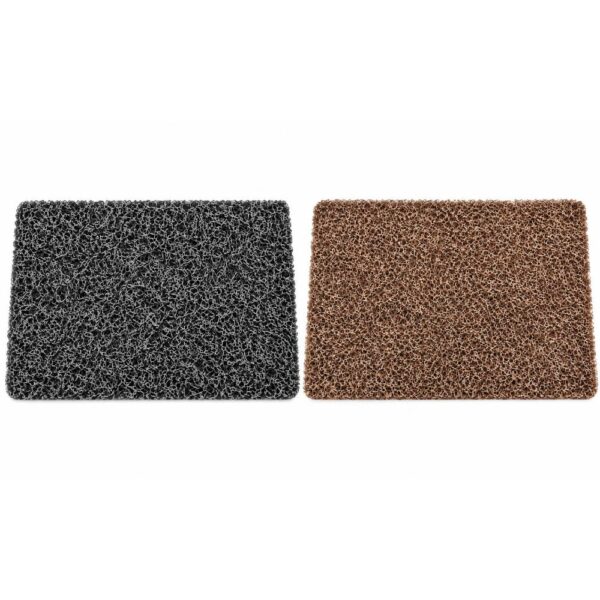 Heavy-duty Loop Pile Door Mat - Brown & Dark Gray 19.6 x 31.4 Inch