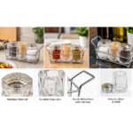 3-Piece Glass Condiment & Seasoning Set Acrylic - Image 2