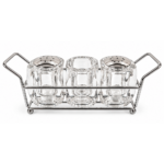 3-Piece Glass Condiment & Seasoning Set Acrylic
